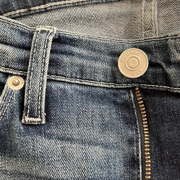 Hudson Barbara High Rise Skinny Ankle Jeans Raw Hem 25 - Picture 5 of 13